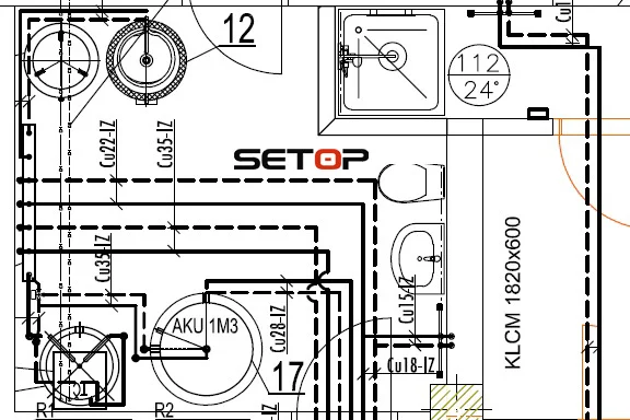 Projekt strojovny krb aku kotel
